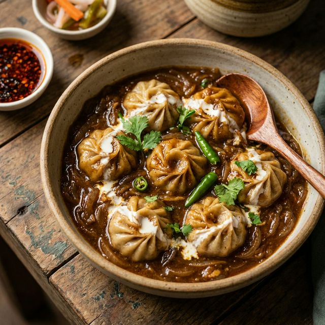 Soya Gravy Momos